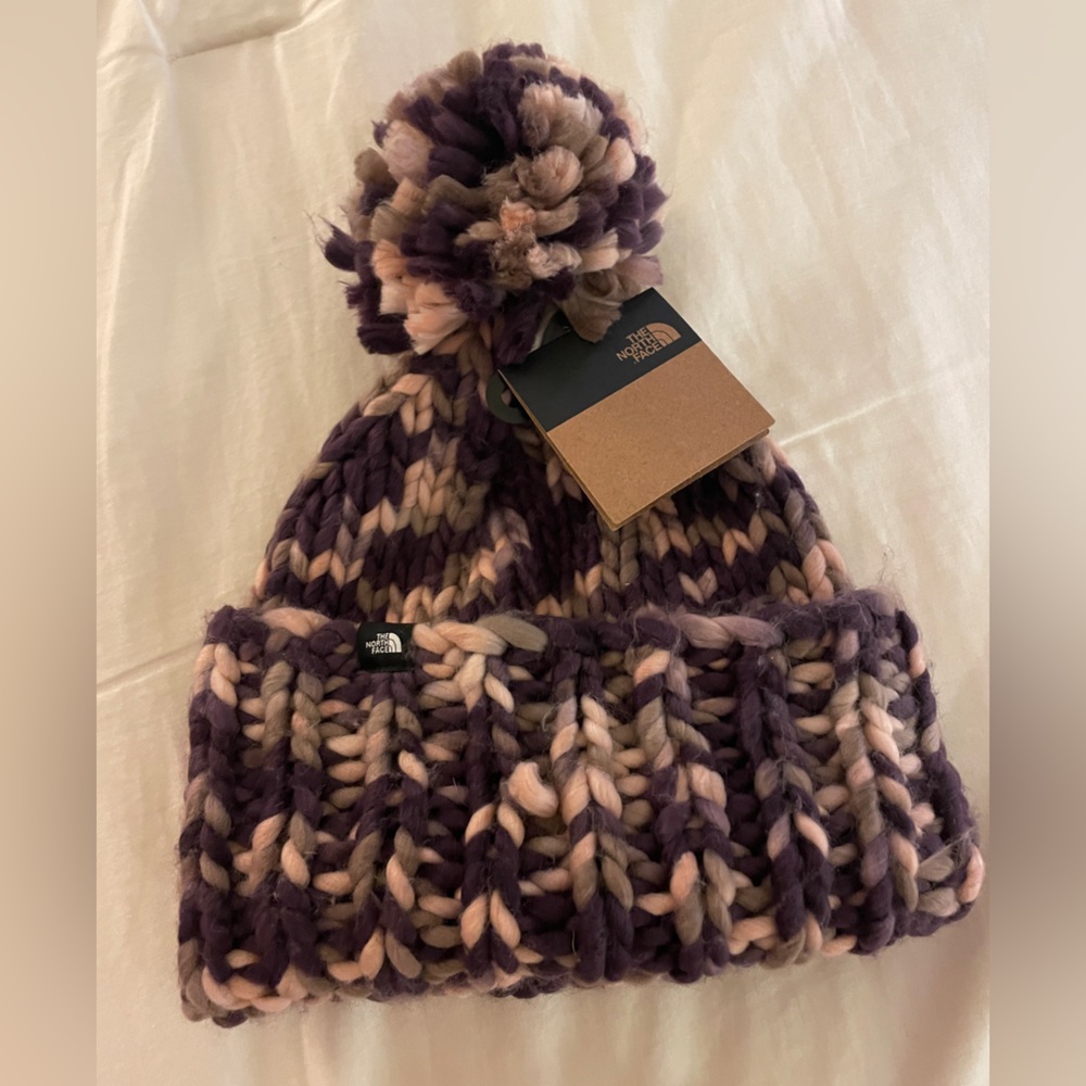The North Face Purple and Pink Knit Beanie